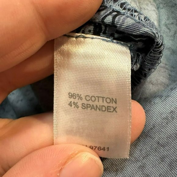 J. Jill Blue Paisley Lightweight Slim Leg Pants‎ Womens 10 - Picture 3 of 6